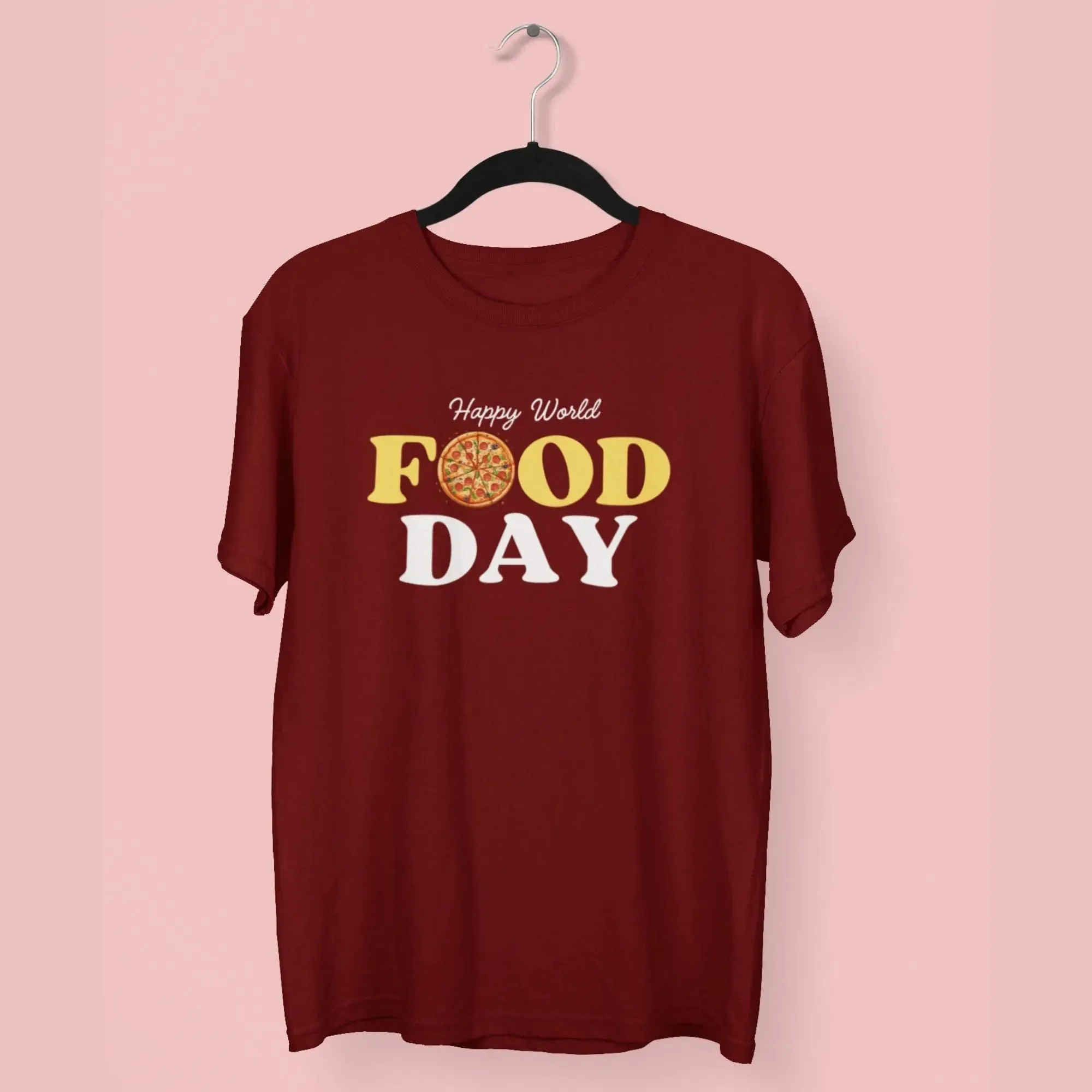 Happy World Food Day Round Neck Half Sleeve Classic T-Shirt