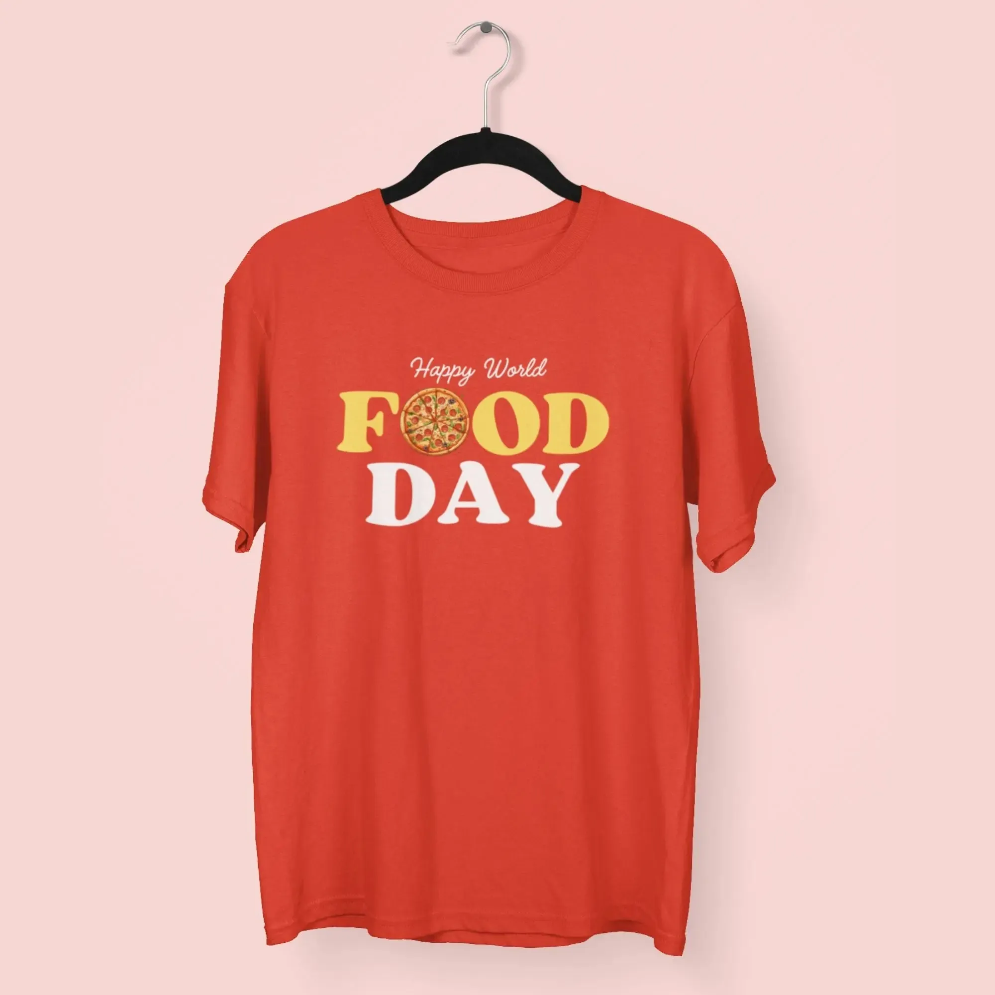 Happy World Food Day Round Neck Half Sleeve Classic T-Shirt