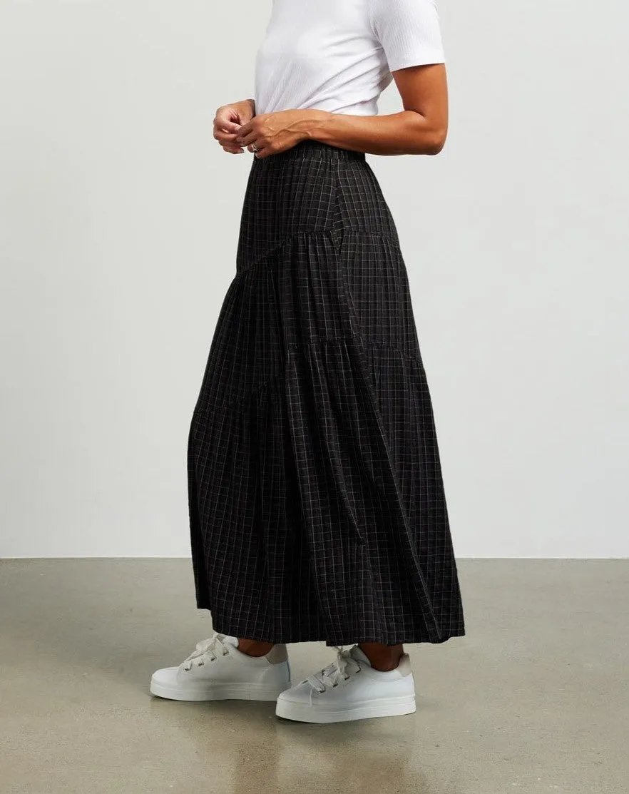 Harper Skirt - Black Plaid