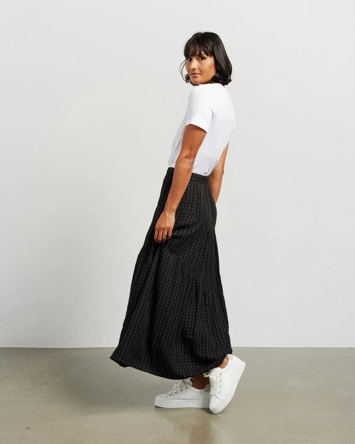 Harper Skirt - Black Plaid