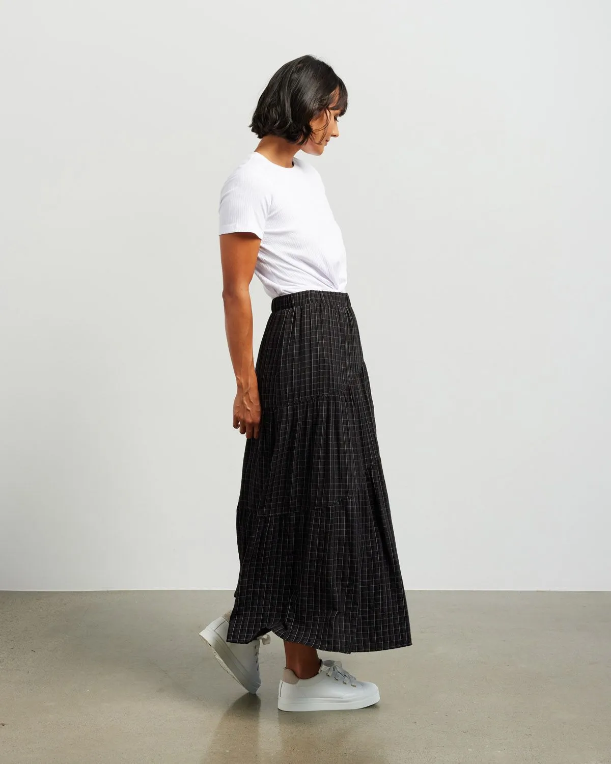 Harper Skirt - Black Plaid
