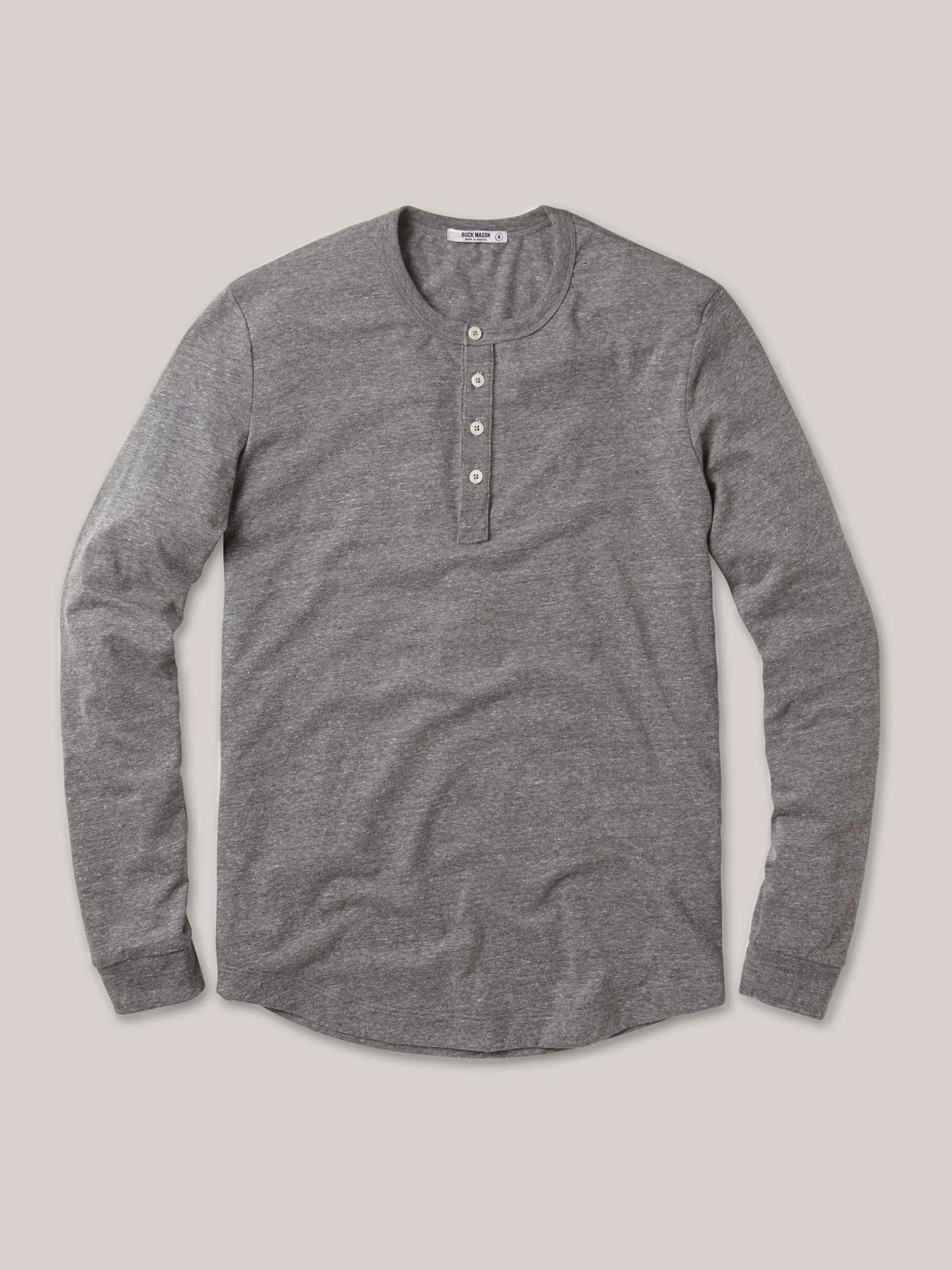Heather Grey Vintage Tri-Blend Henley