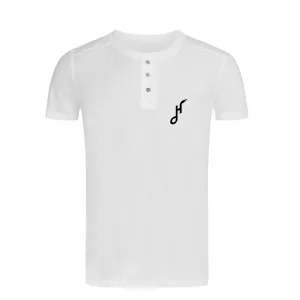 Hoy Downtown Short Sleeve Henley T-Shirt - White - Last Two