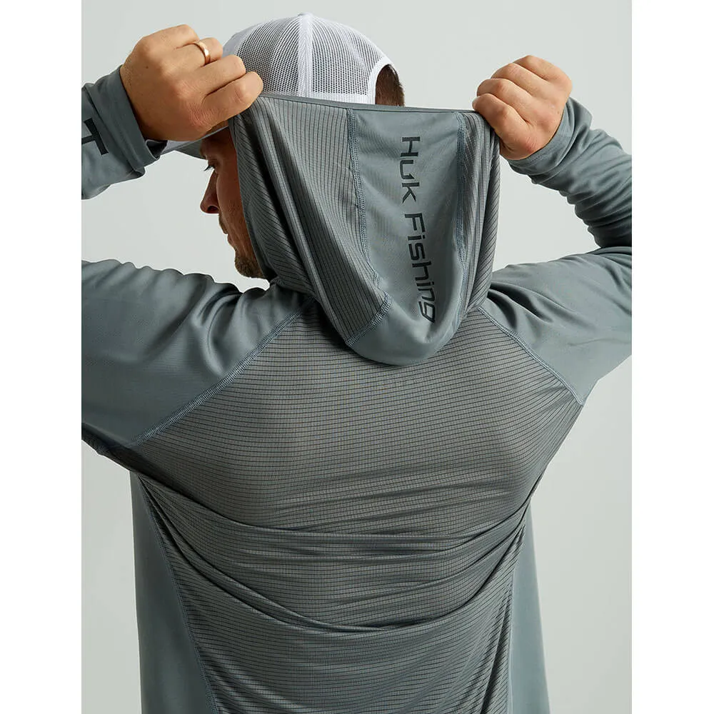 Huk Performance Icon Long Sleeve Hoodie T-Shirt - Night Owl