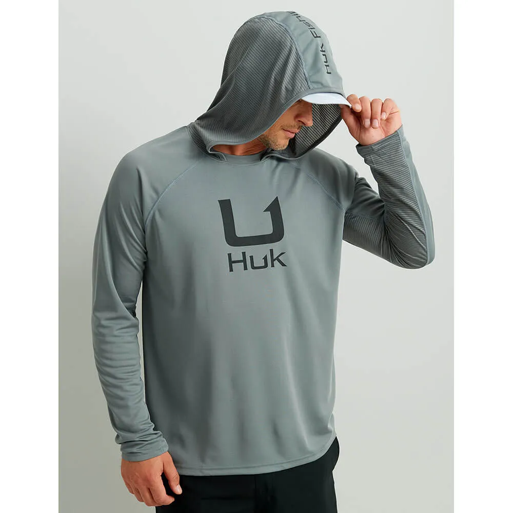 Huk Performance Icon Long Sleeve Hoodie T-Shirt - Night Owl