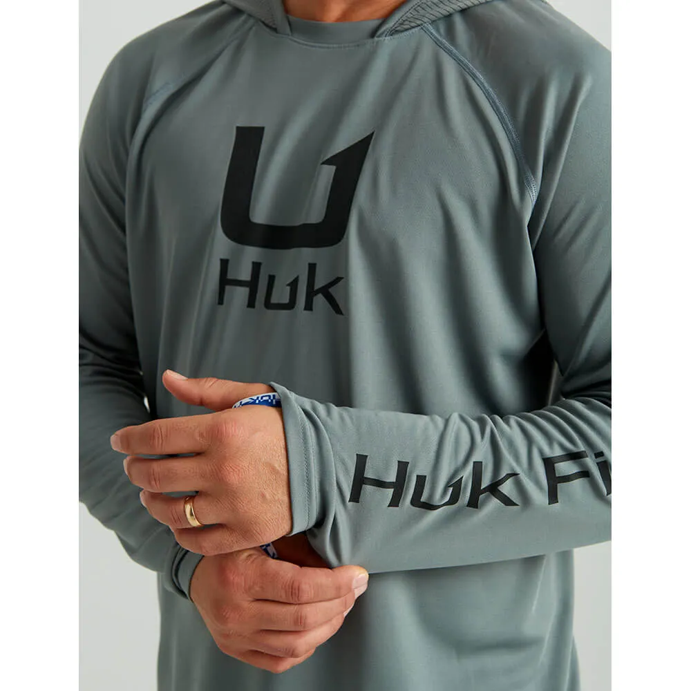 Huk Performance Icon Long Sleeve Hoodie T-Shirt - Night Owl