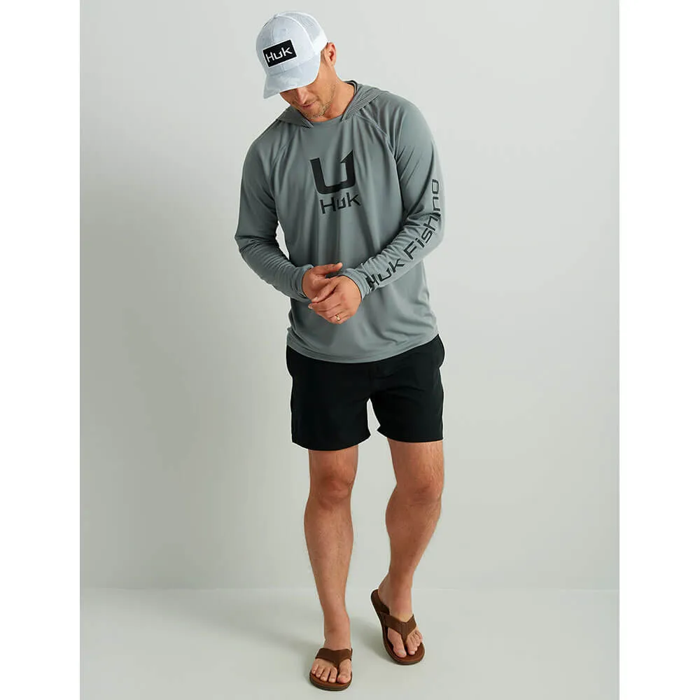 Huk Performance Icon Long Sleeve Hoodie T-Shirt - Night Owl