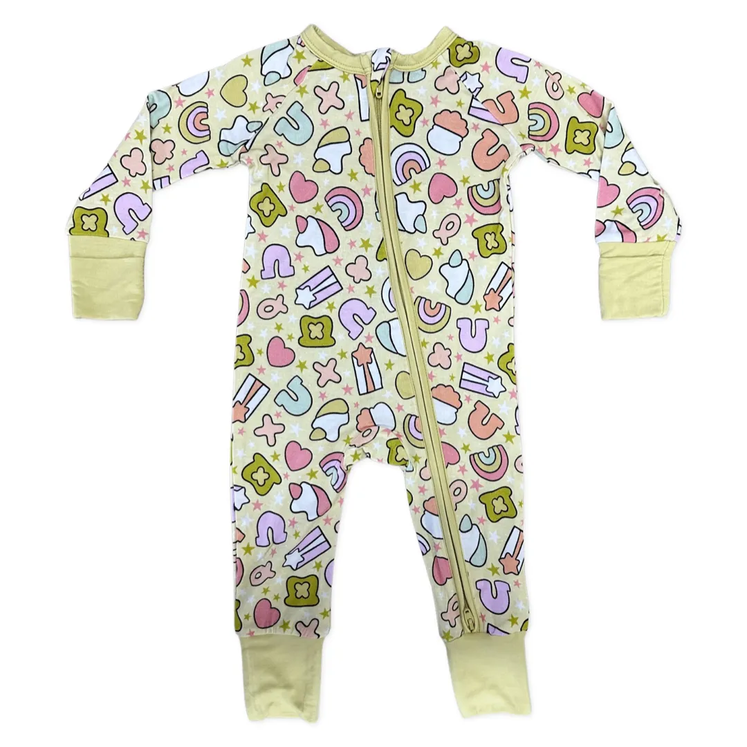 In My Jammers Lucky You Zipper Romper