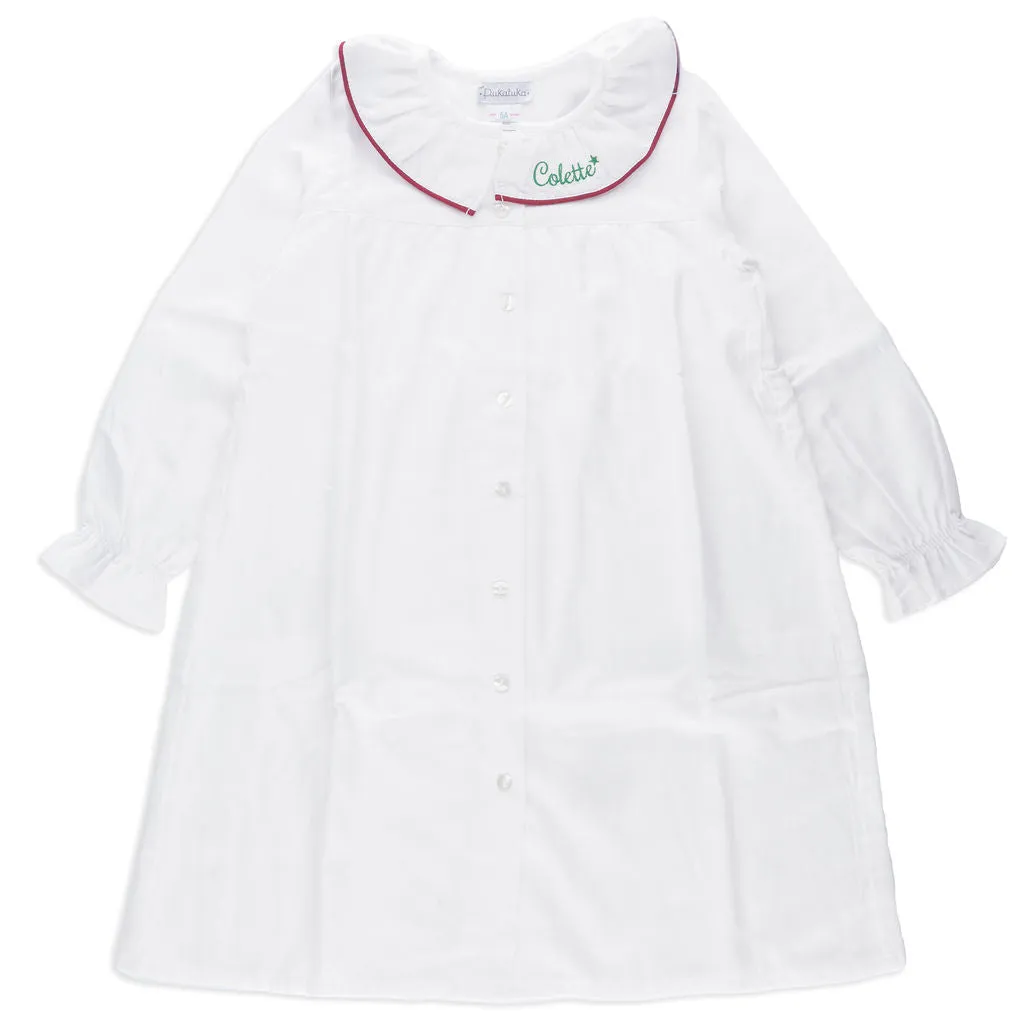 Ivory and Red Holiday Nightgown