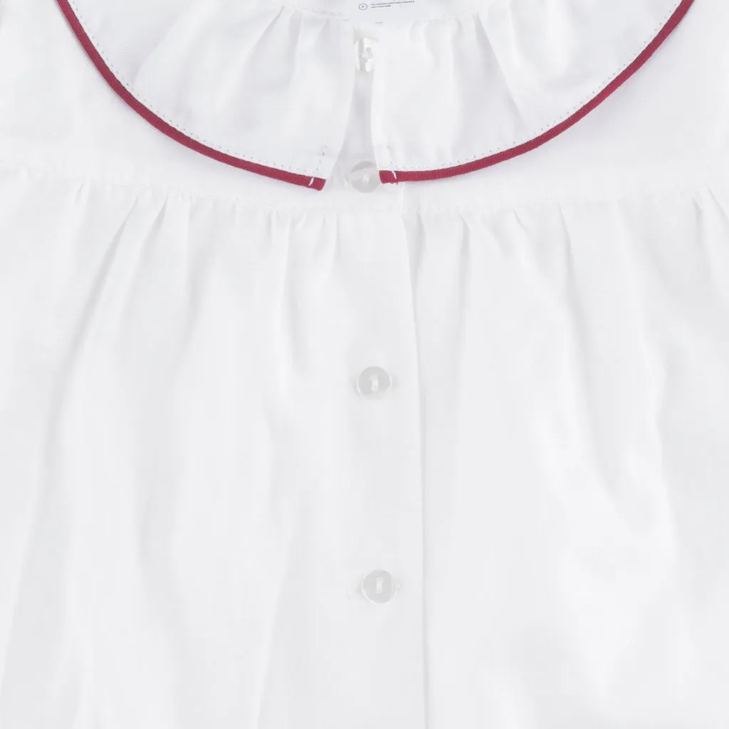 Ivory and Red Holiday Nightgown