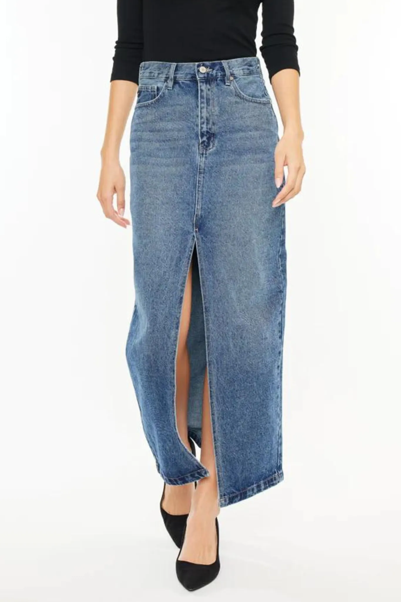 KanCan 90s Denim Maxi Skirt