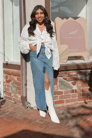 KanCan 90s Denim Maxi Skirt