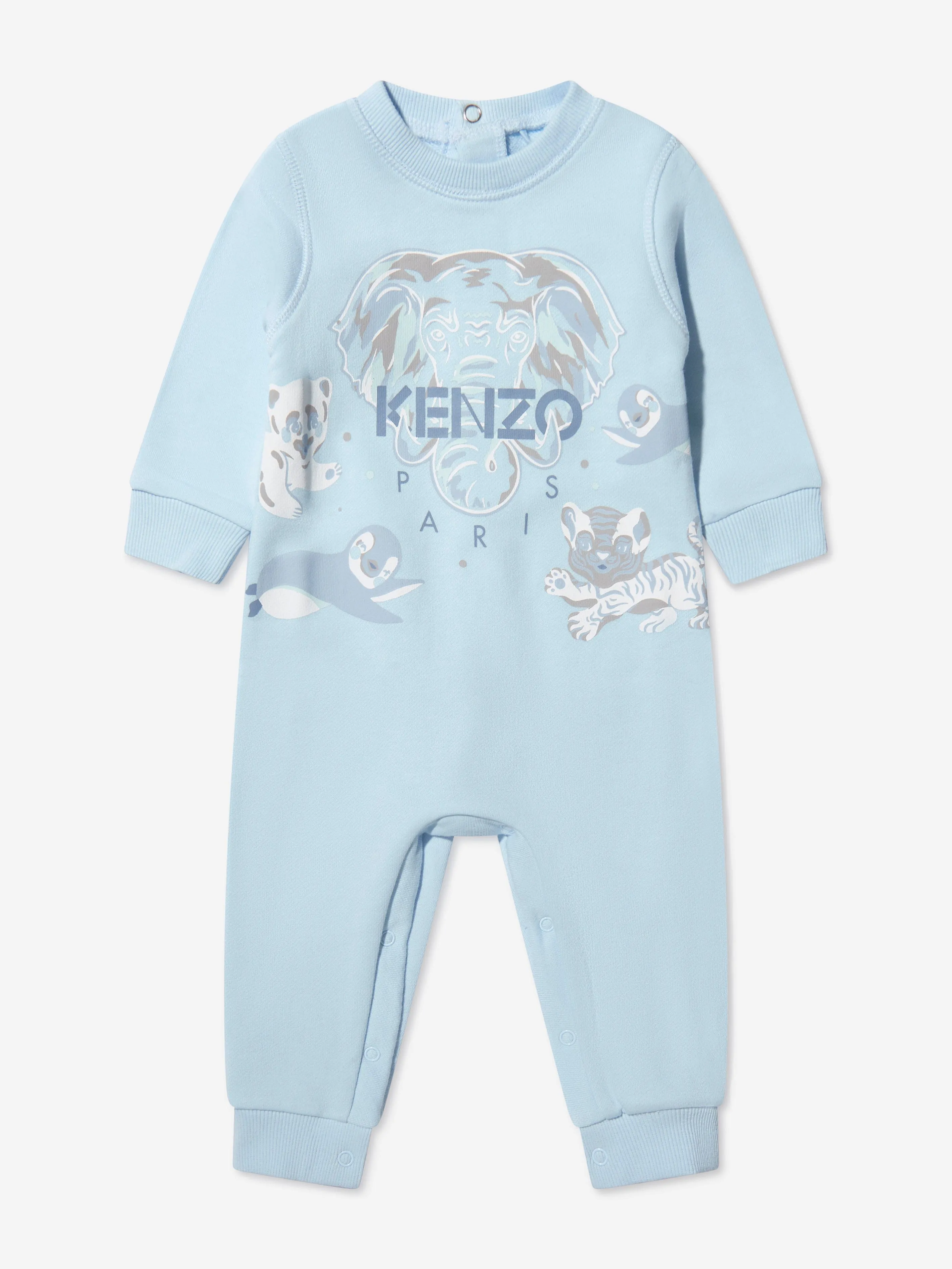 KENZO Baby Boys Organic Cotton Elephant Romper