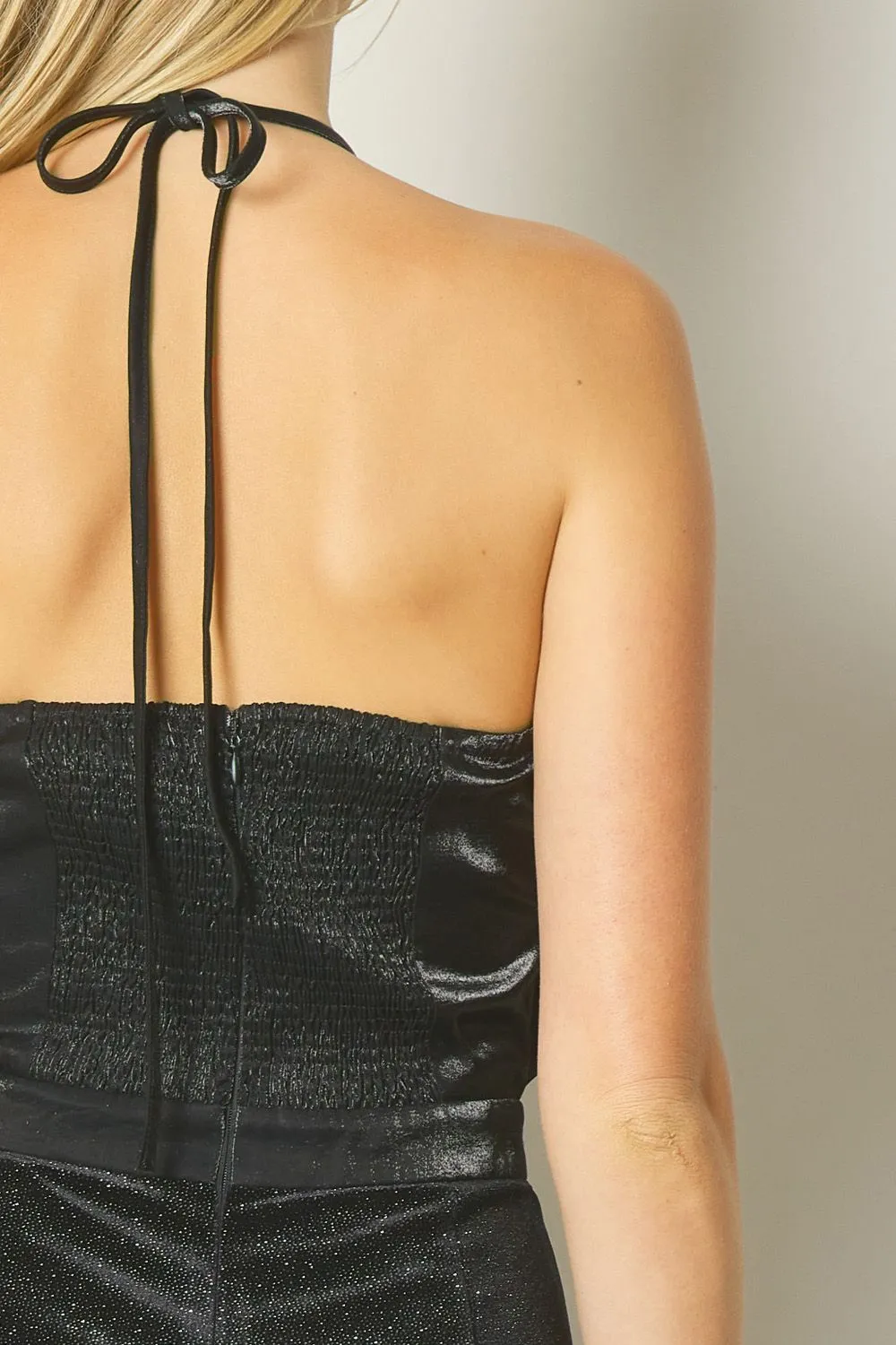 LARGE BOW VELVET ROMPER