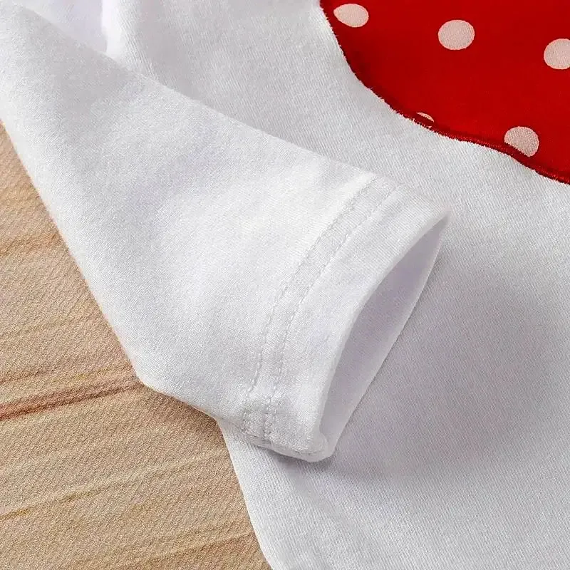 Love Heart Romper - Long Sleeve Onesie & Pant Set   Headband (0-18 M)