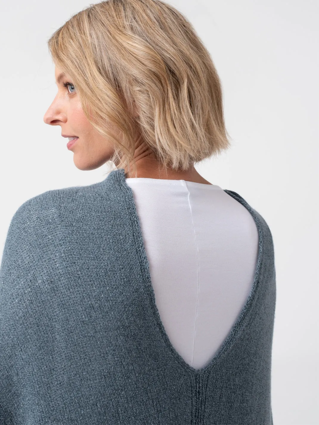 Lyon Poncho Knitting Kit | Shibui Pebble & Knitting Pattern