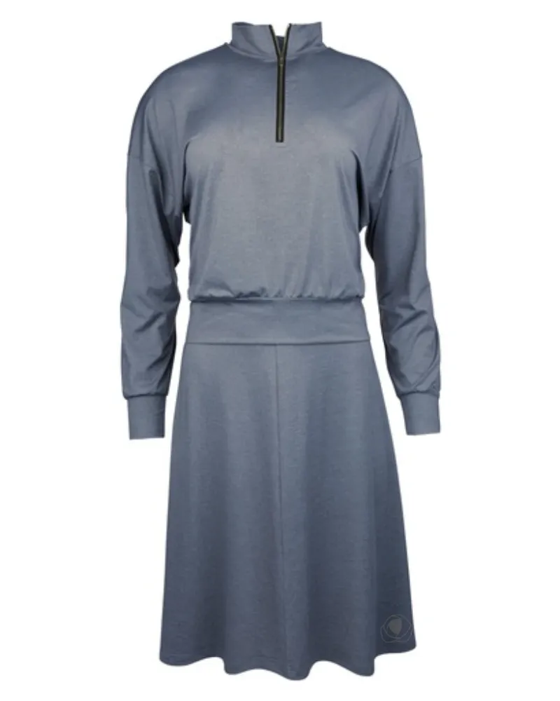 MA-1026 Heather Denim Swim Top & Maxi Skirt Set