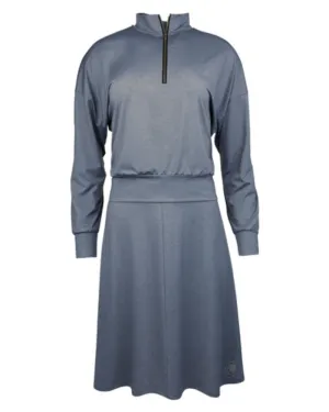 MA-1026 Heather Denim Swim Top & Maxi Skirt Set