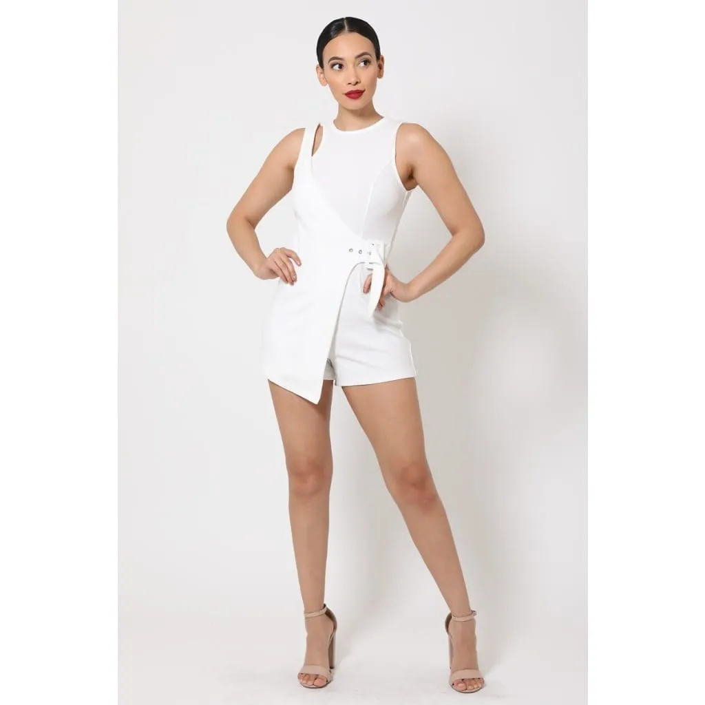 Madrea Buckle Sleeveless Romper