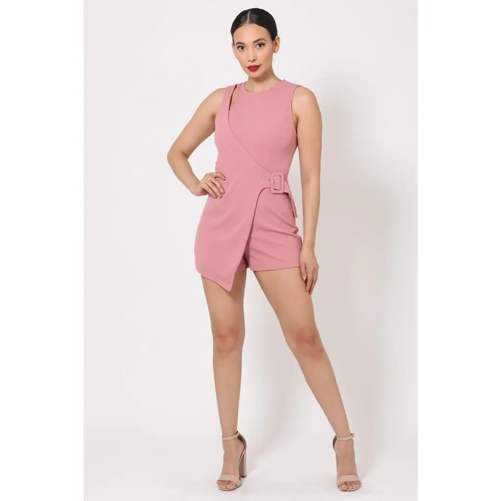 Madrea Buckle Sleeveless Romper