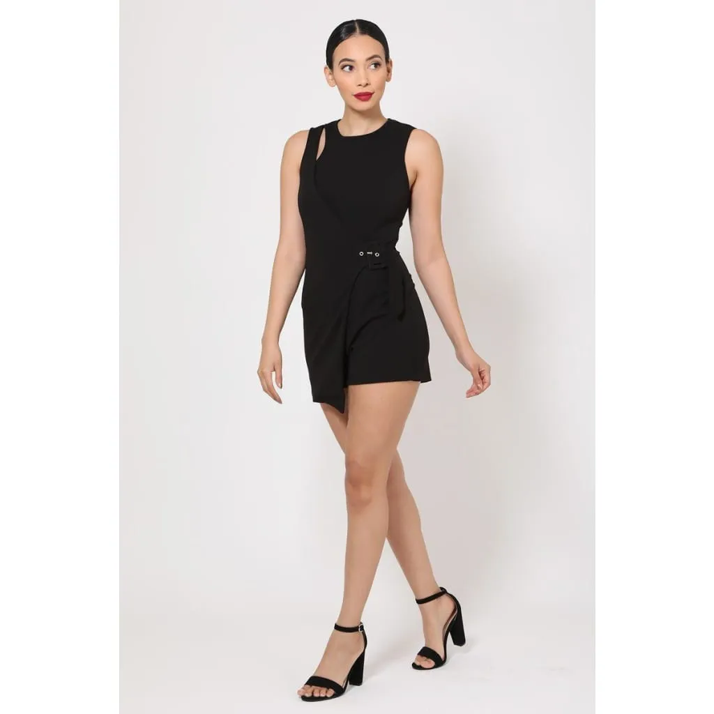 Madrea Buckle Sleeveless Romper
