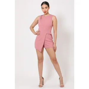 Madrea Buckle Sleeveless Romper