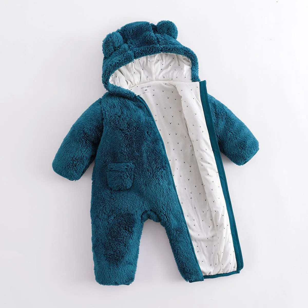 MARC & JANIE Baby Boys Girls Double-Sided Velvet Romper 221213