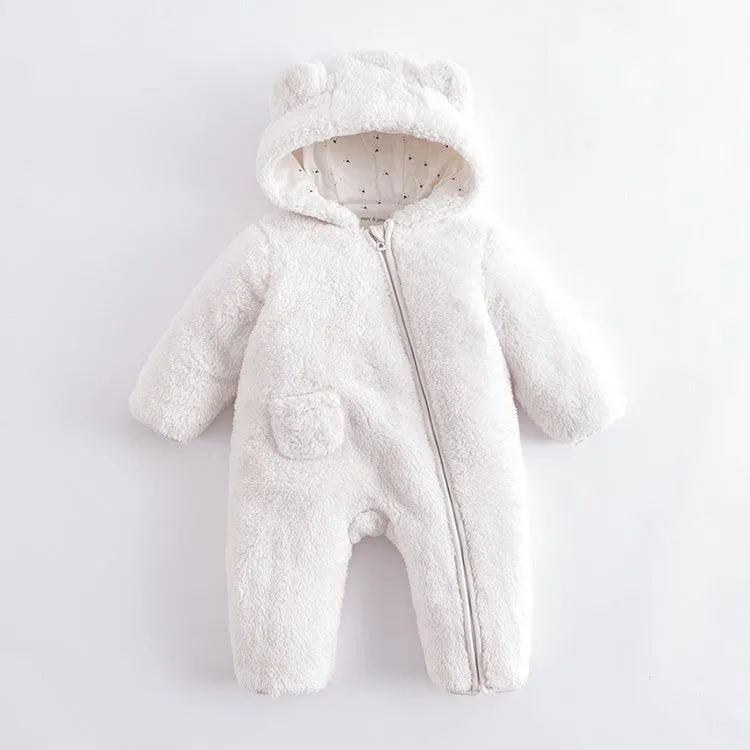 MARC & JANIE Baby Boys Girls Double-Sided Velvet Romper 221213