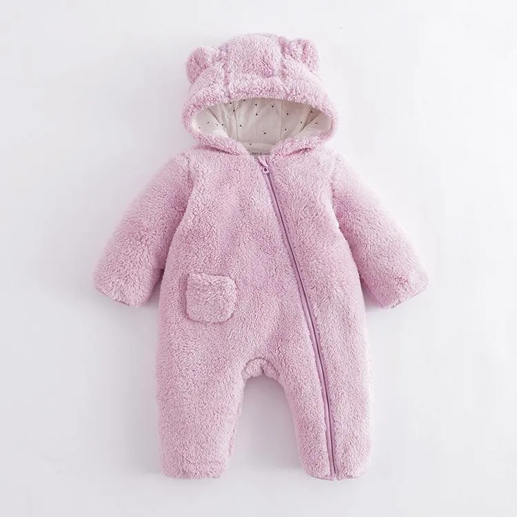 MARC & JANIE Baby Boys Girls Double-Sided Velvet Romper 221213