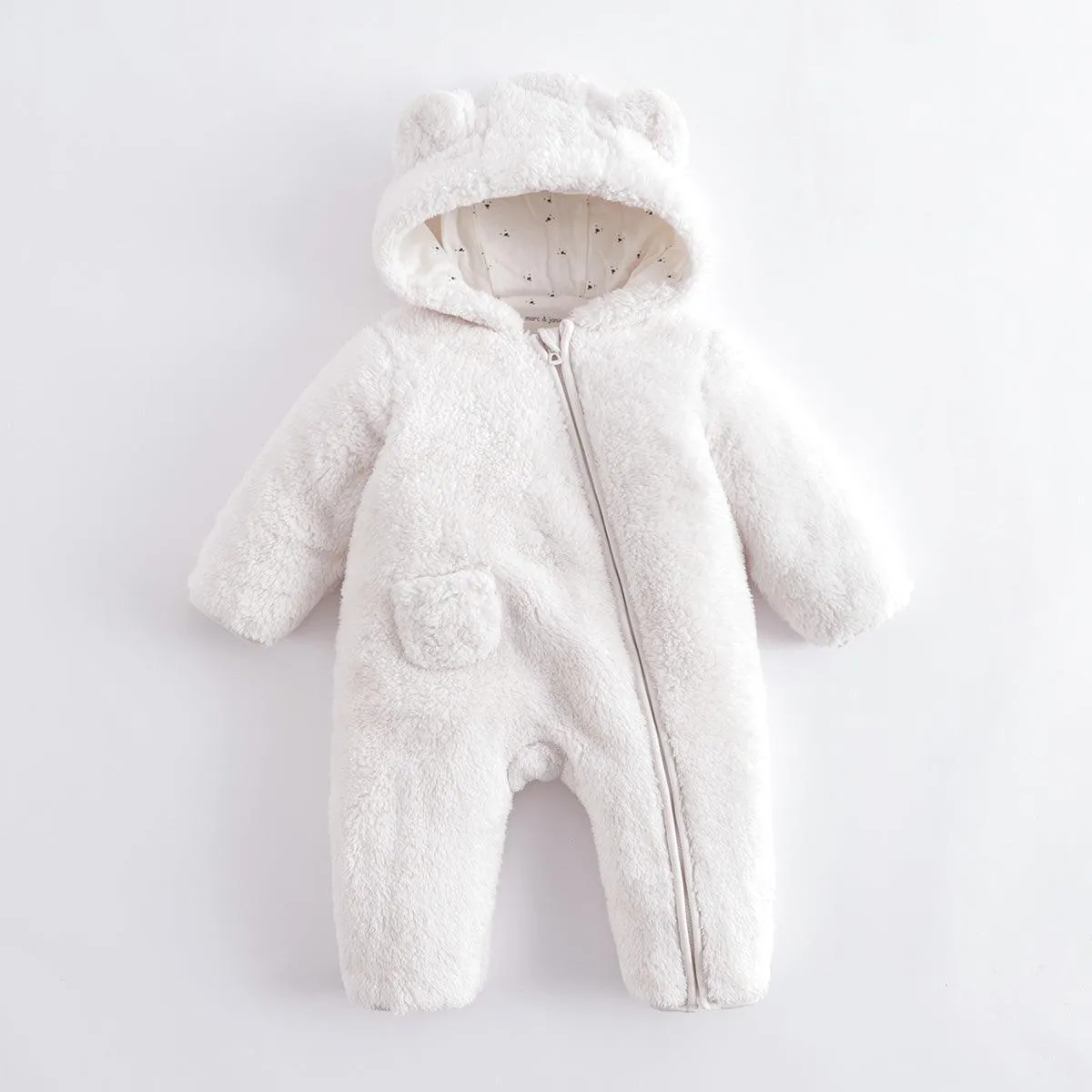 MARC & JANIE Baby Boys Girls Double-Sided Velvet Romper 221213