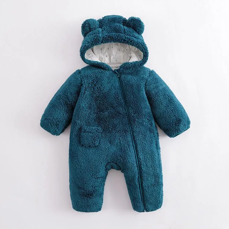 MARC & JANIE Baby Boys Girls Double-Sided Velvet Romper 221213