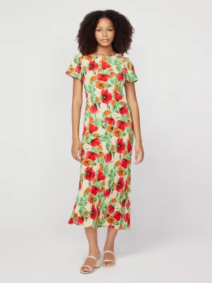 Marie Green Garden Floral Maxi Dress
