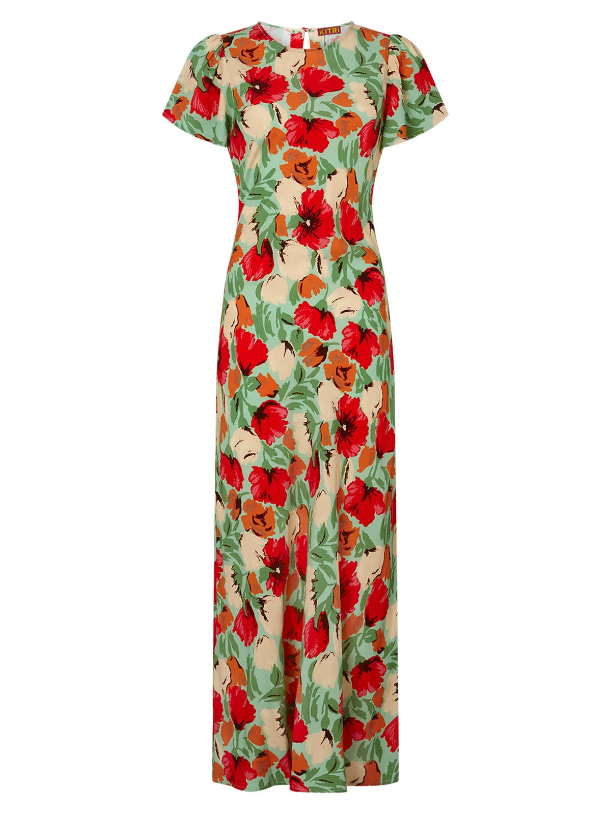 Marie Green Garden Floral Maxi Dress