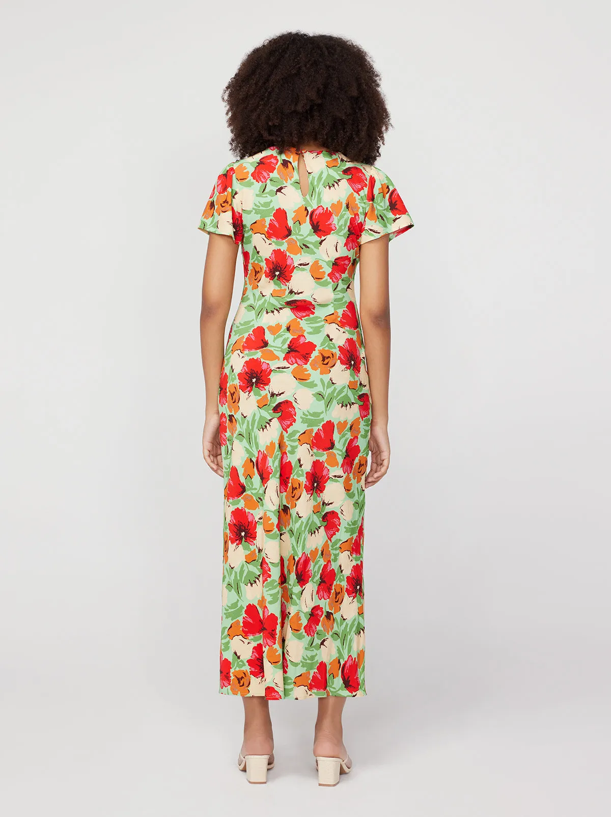 Marie Green Garden Floral Maxi Dress
