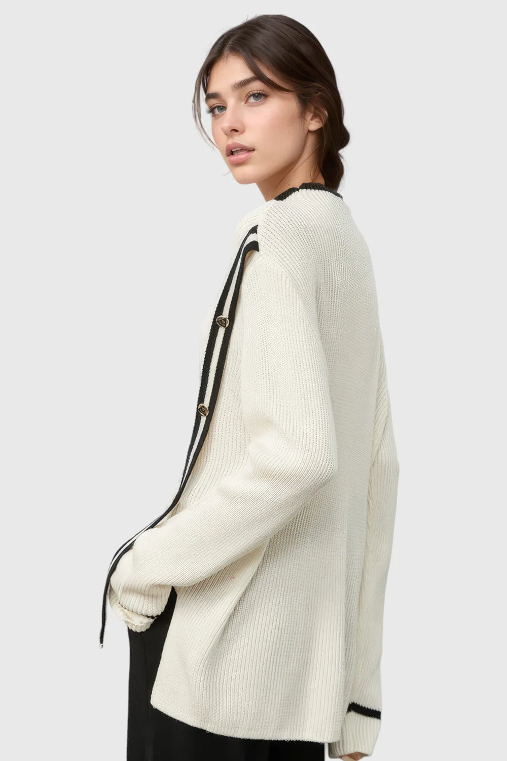 Minimal Knitted Sweater - White
