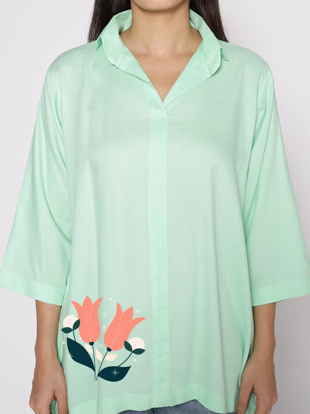 Mint Rayon ShirtTop - Kielo