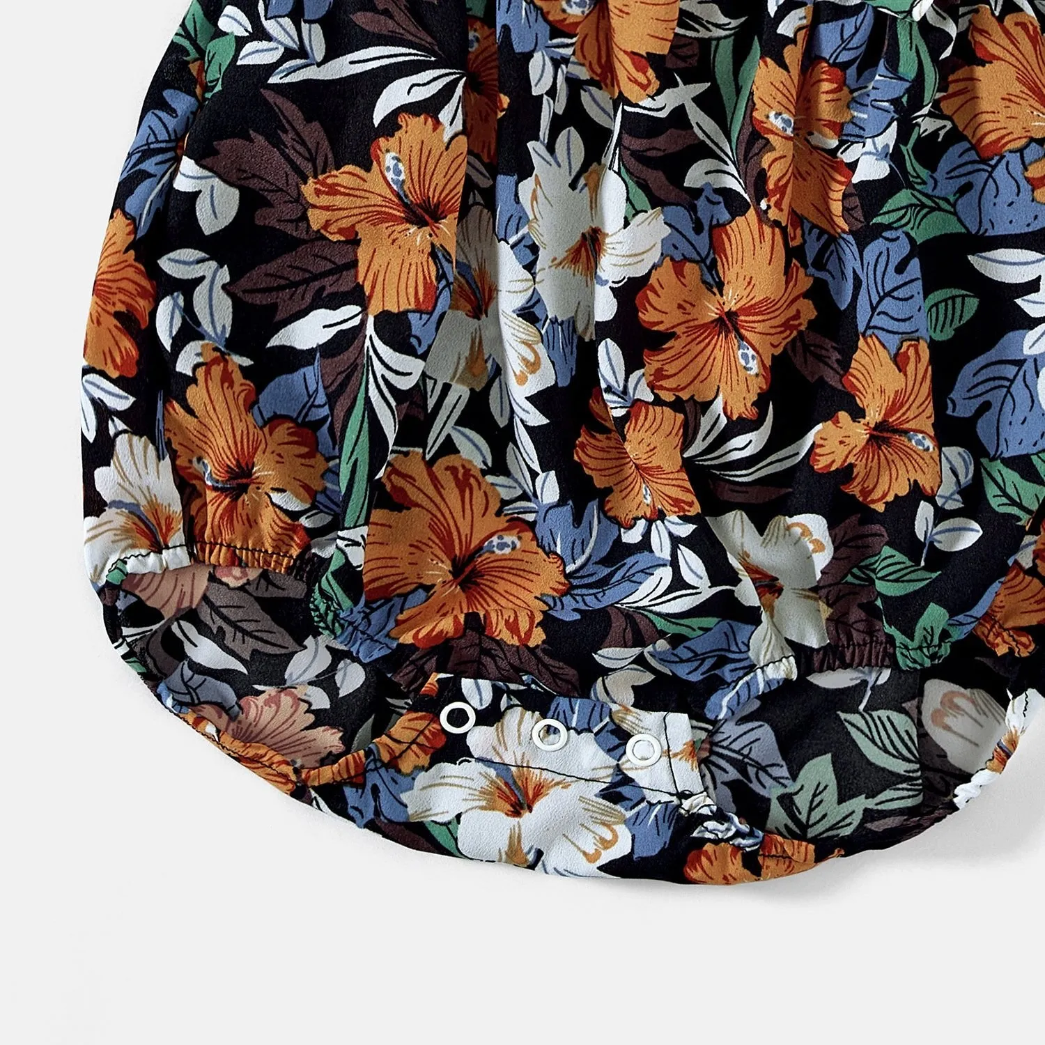 Mommy and Me Floral Panel Tank Dresses with Headband Set