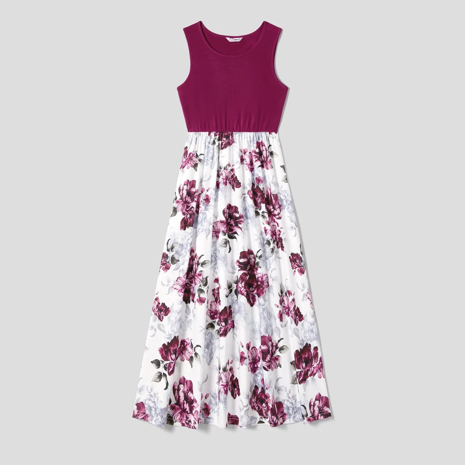 Mommy and Me Floral Panel Tank Dresses