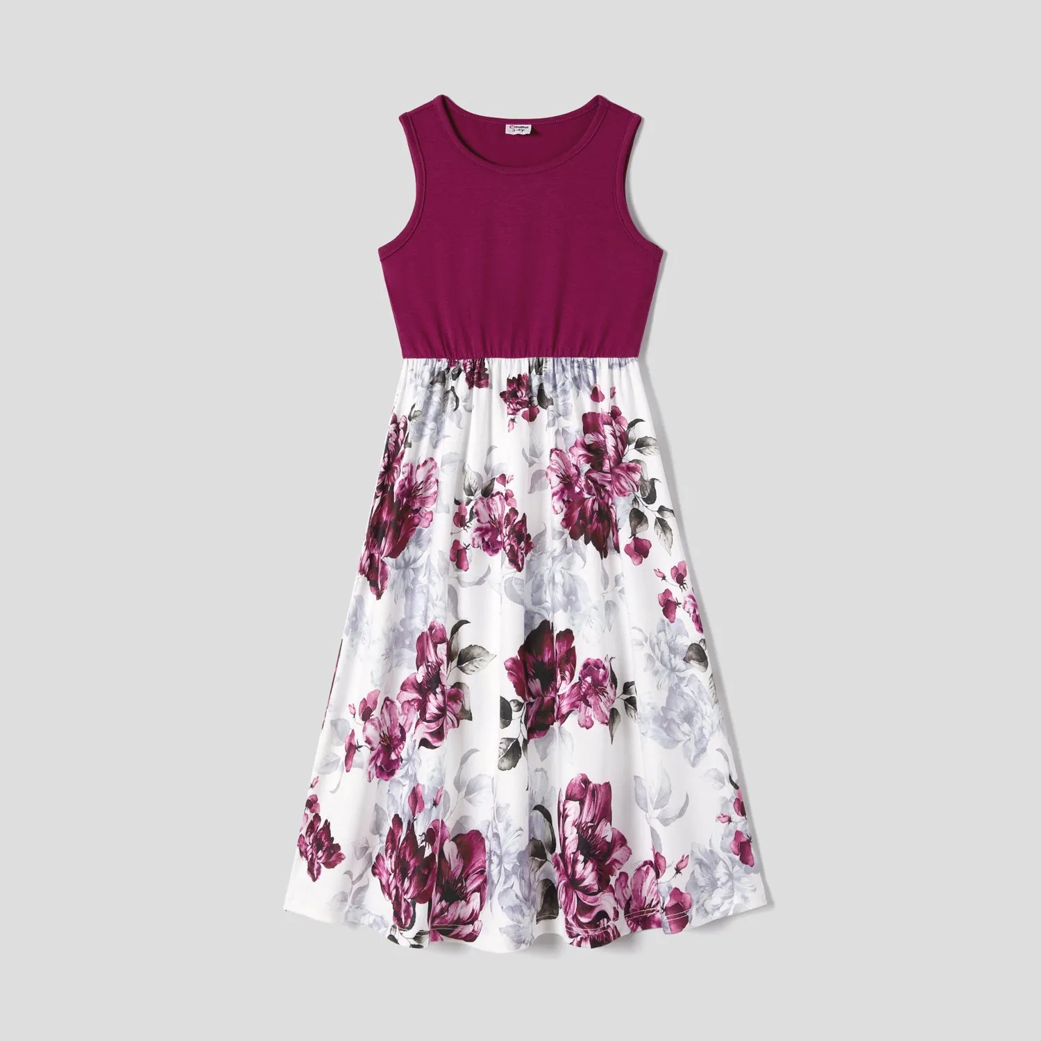 Mommy and Me Floral Panel Tank Dresses