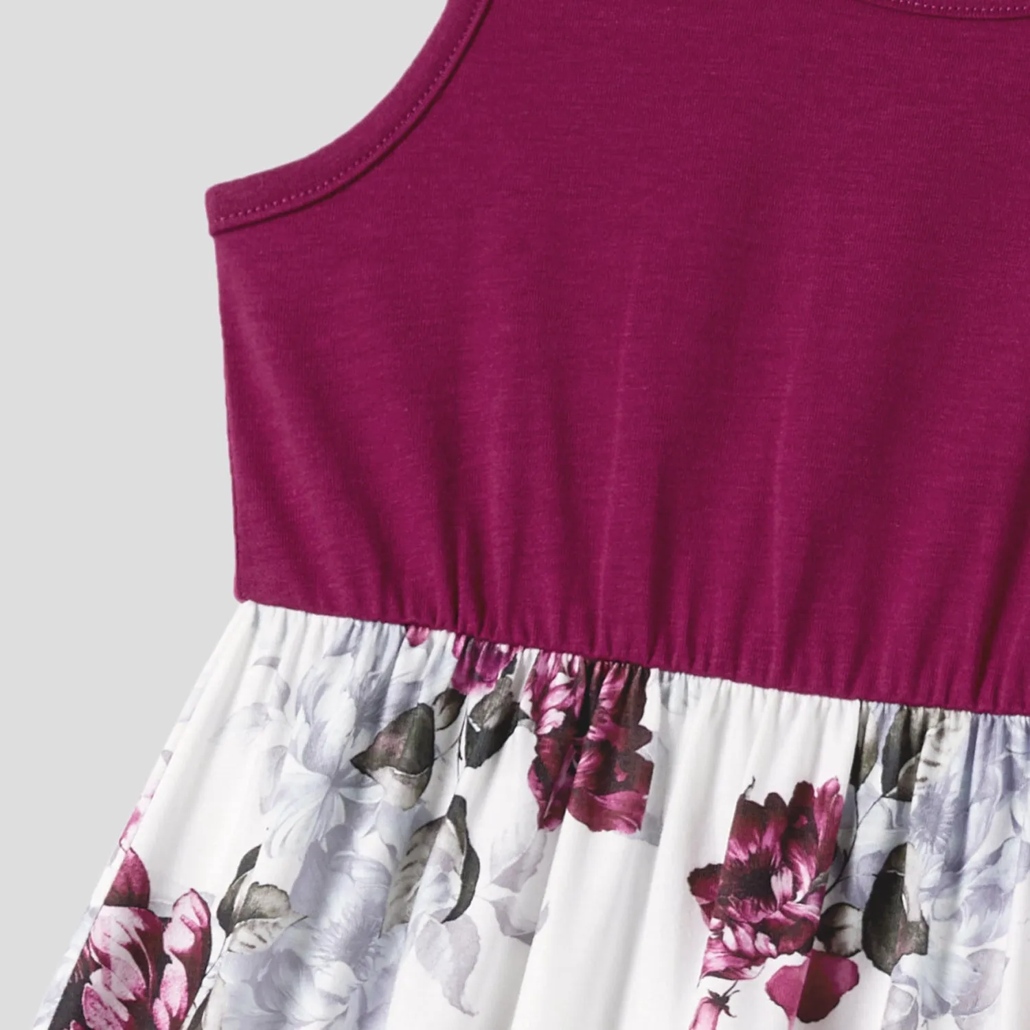 Mommy and Me Floral Panel Tank Dresses
