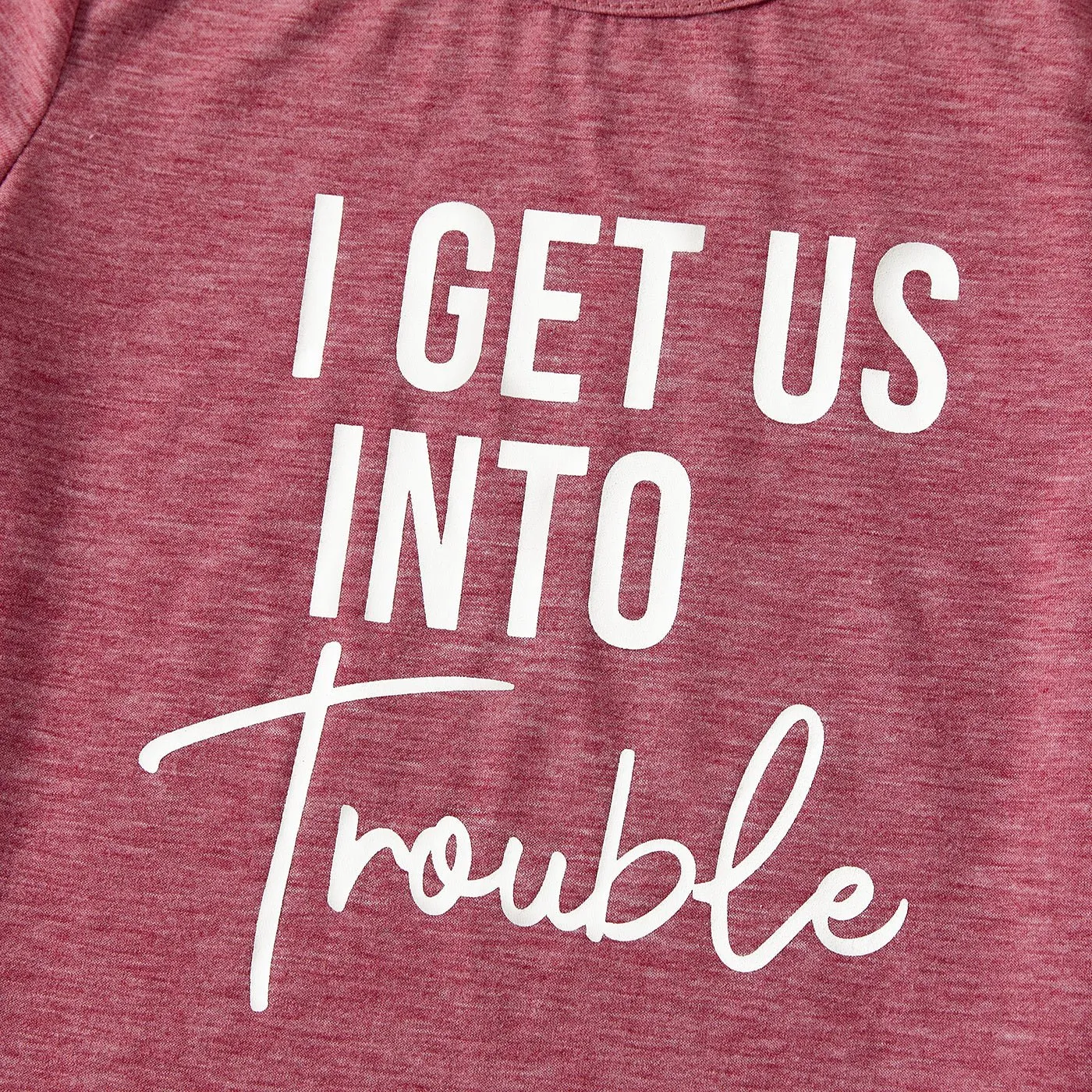 Mommy and Me Letter Print Short-sleeve Tee
