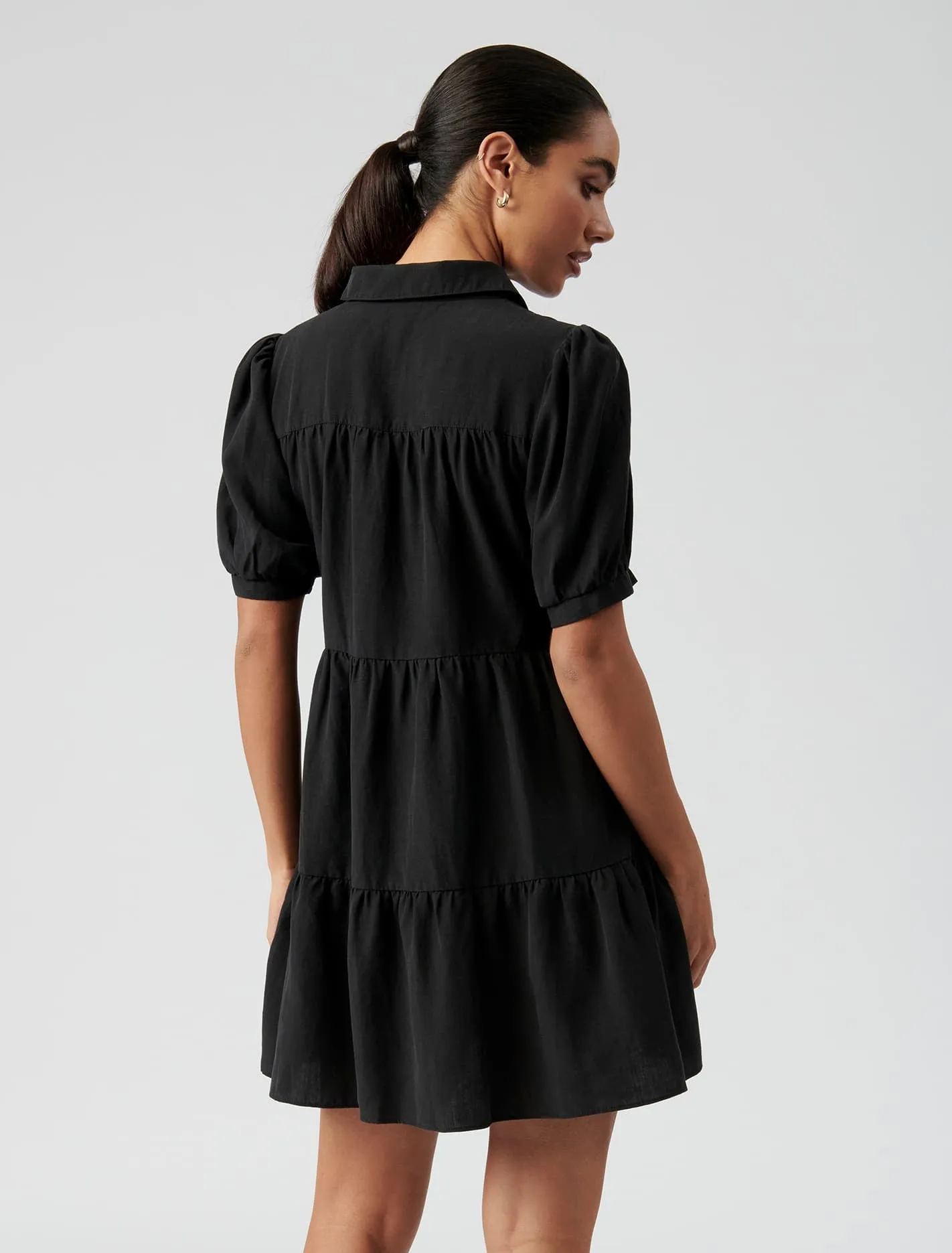 Monica Short Sleeve Tiered Smock Dress