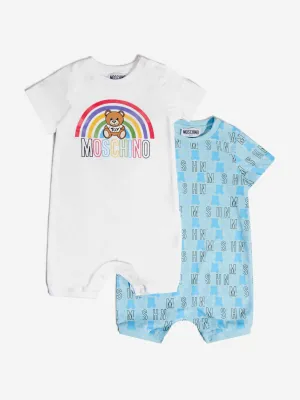 Moschino Baby Boys Cotton Romper Gift Set