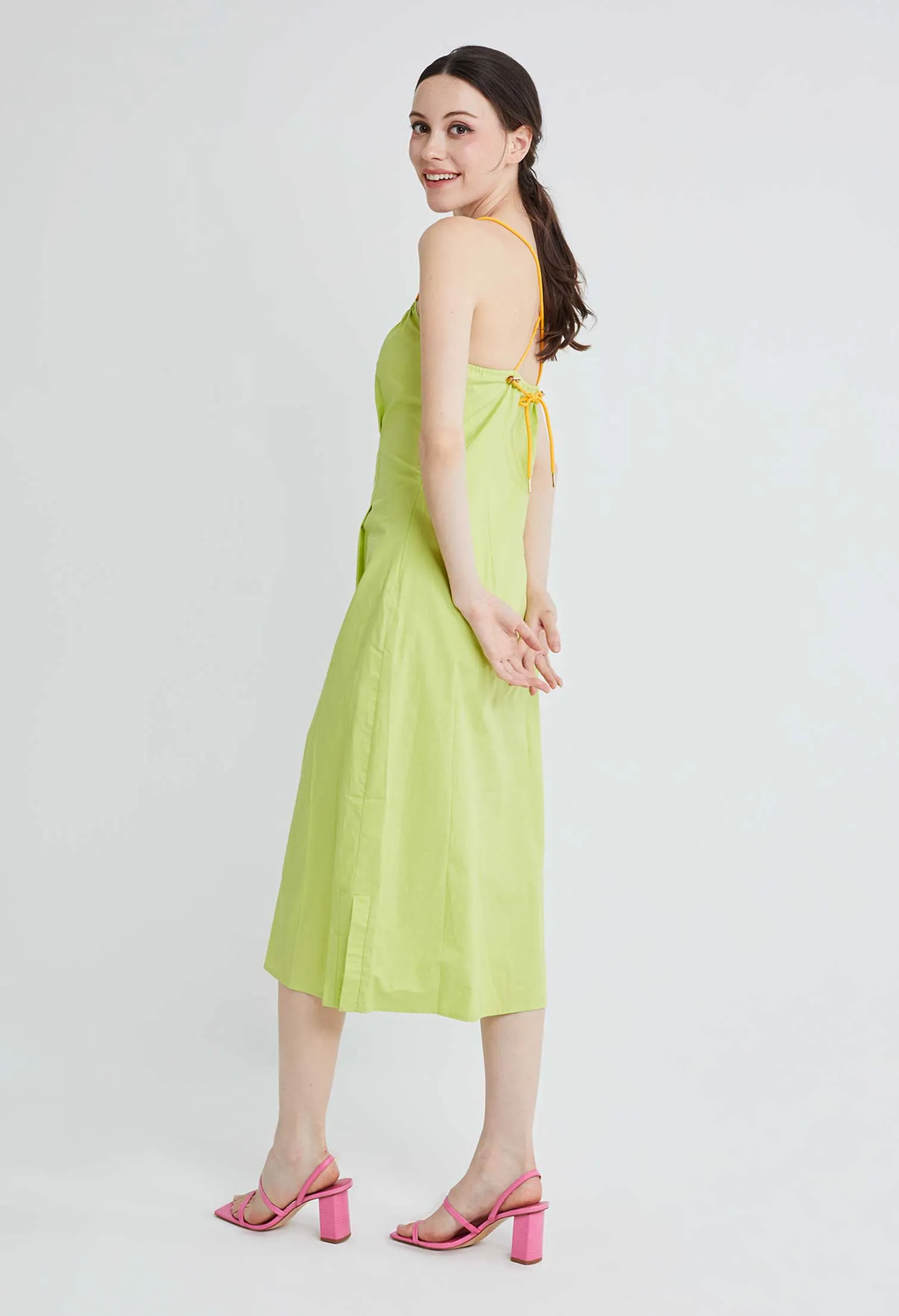 Multi Tie Stop-Notch Slip Dress