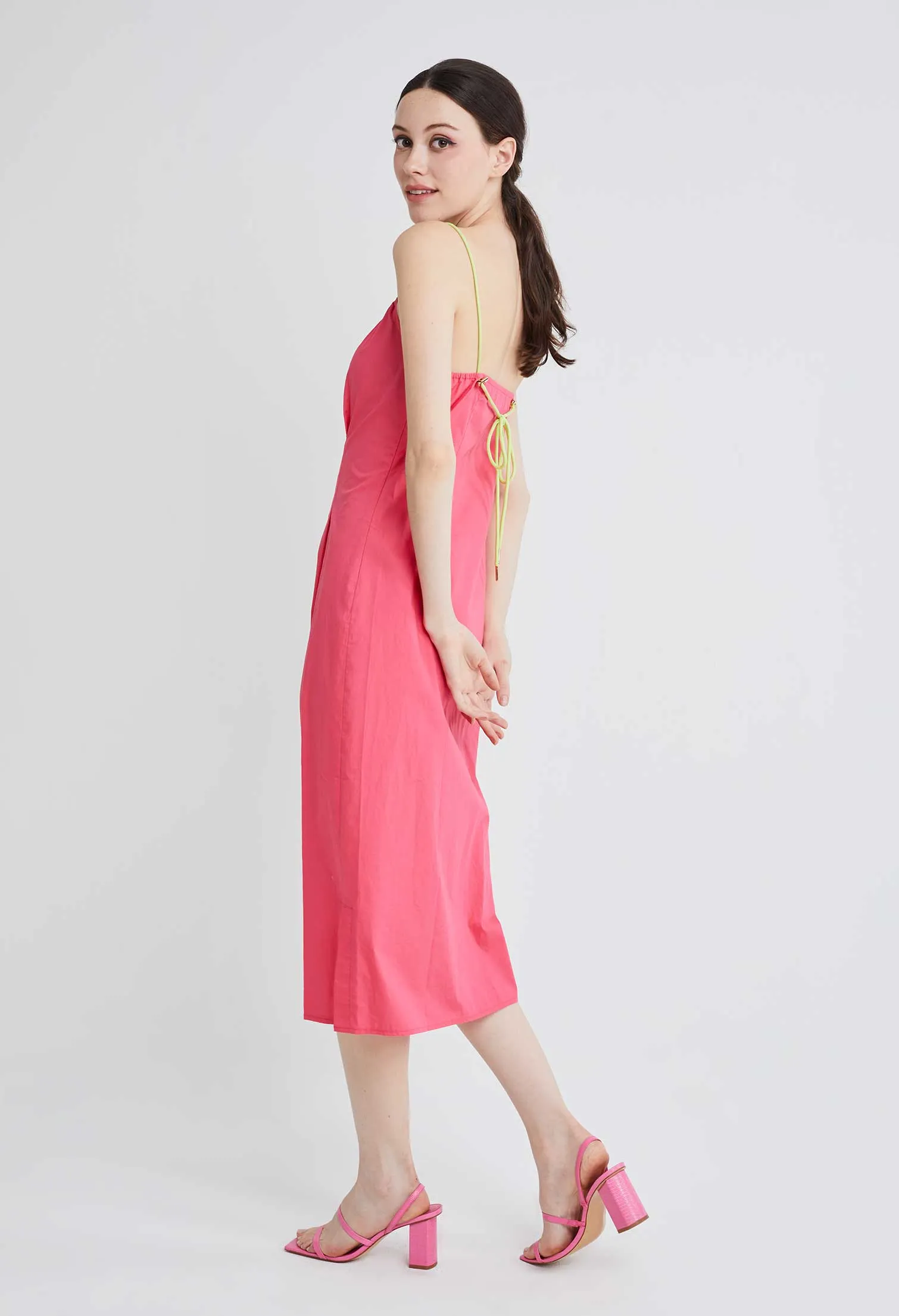 Multi Tie Stop-Notch Slip Dress