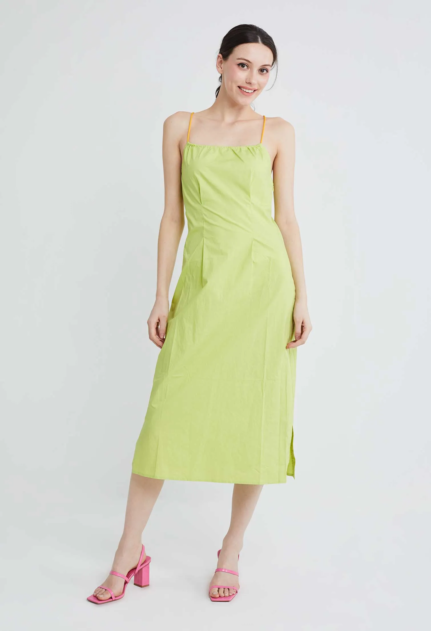 Multi Tie Stop-Notch Slip Dress