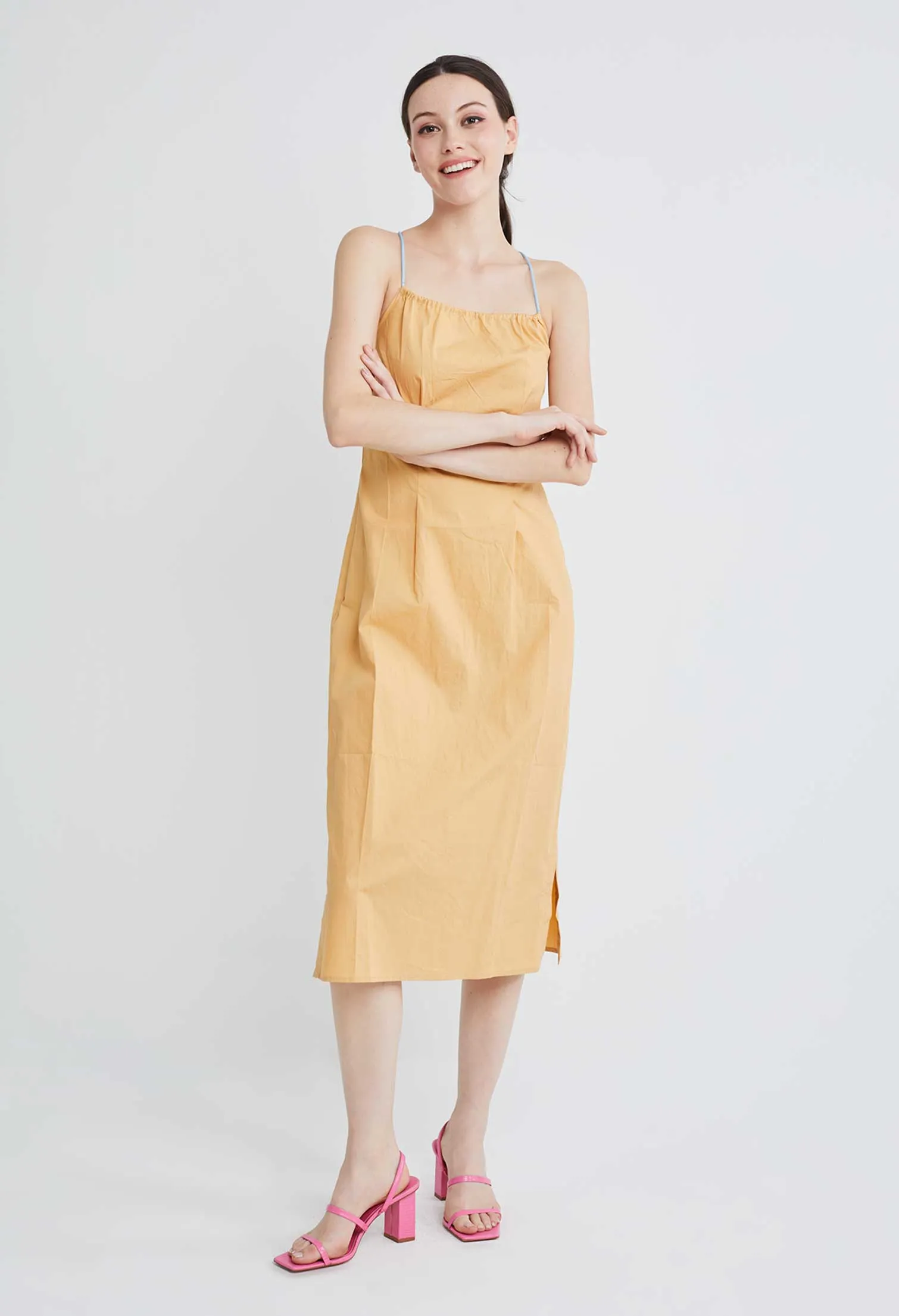 Multi Tie Stop-Notch Slip Dress