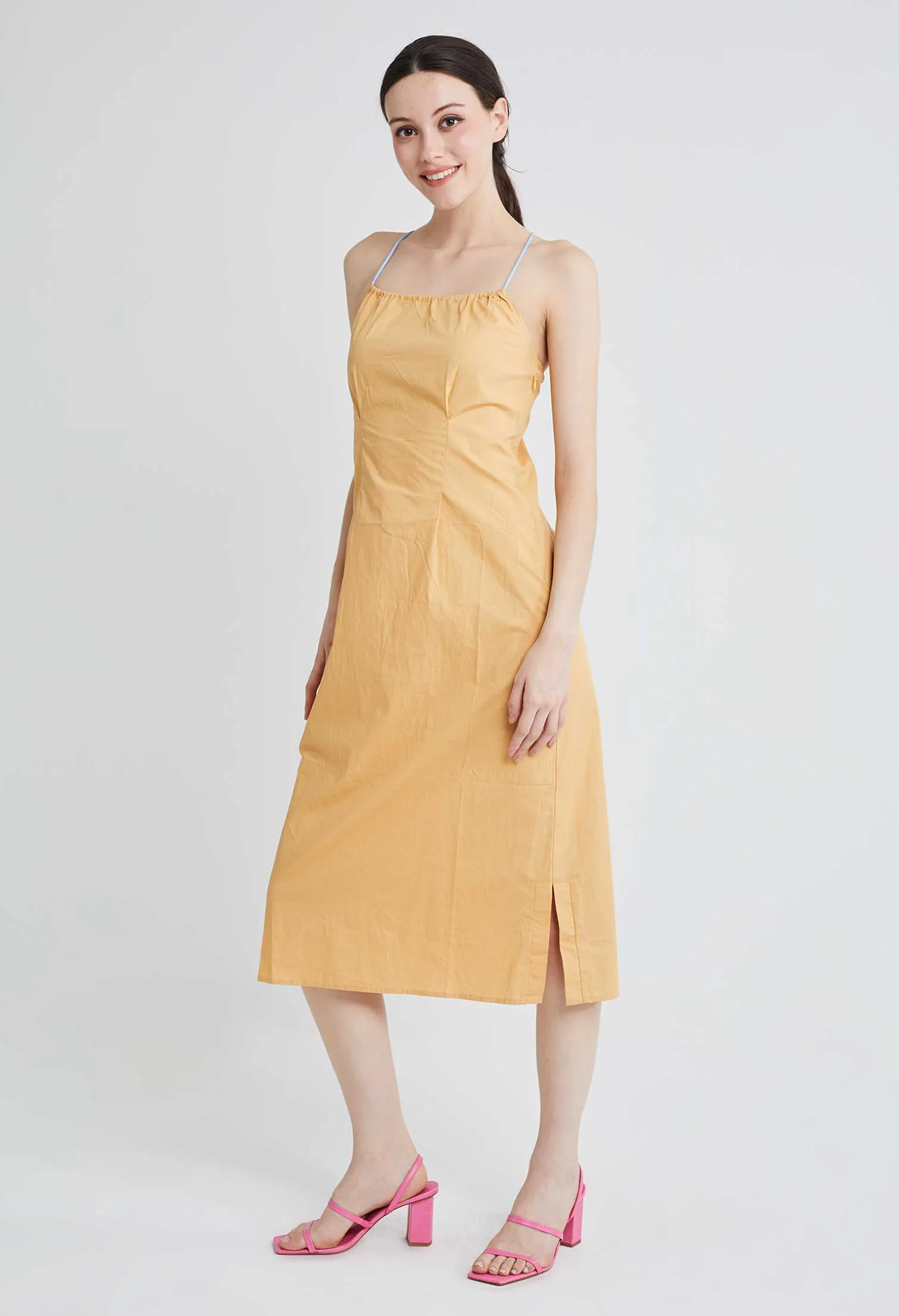 Multi Tie Stop-Notch Slip Dress