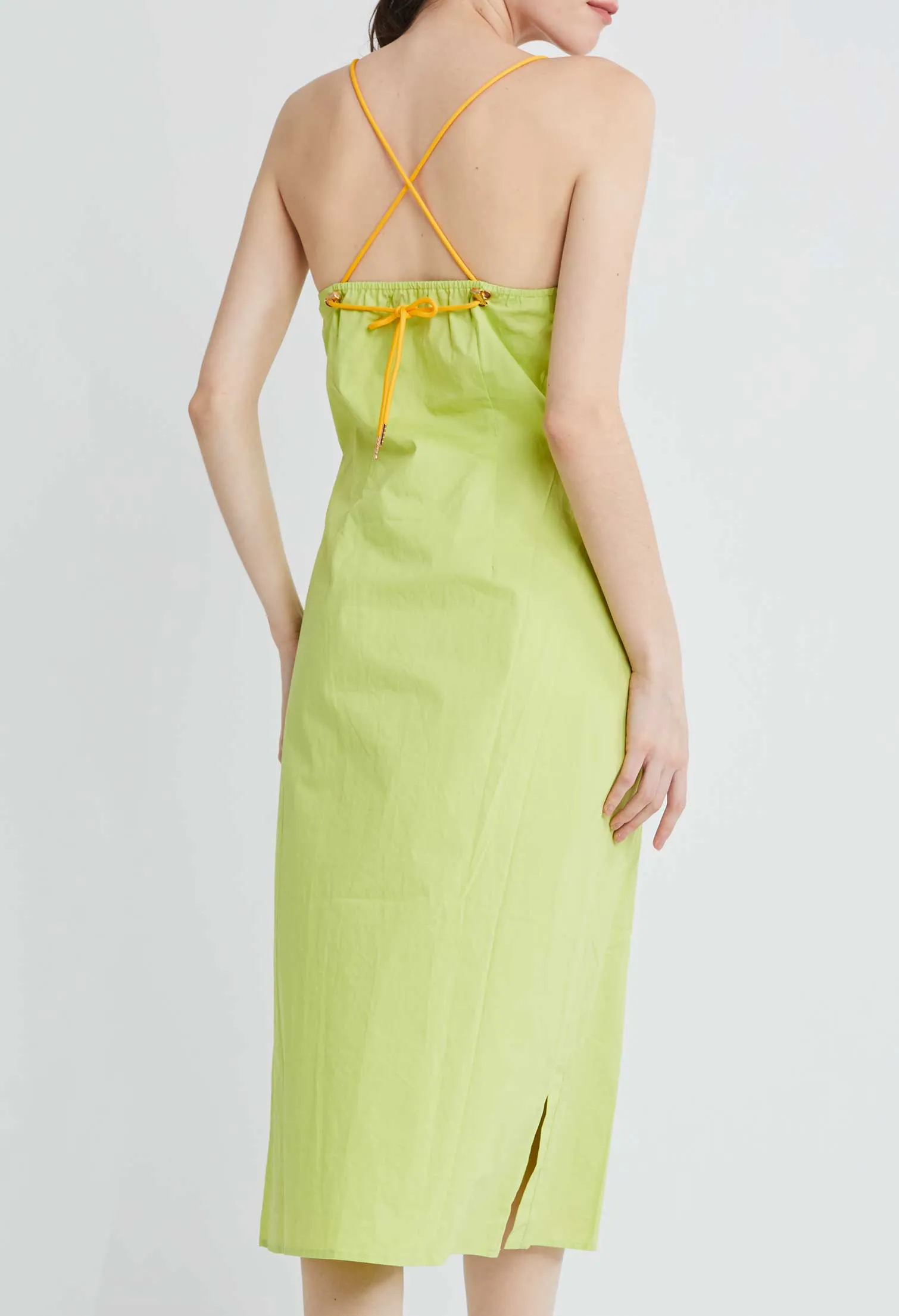 Multi Tie Stop-Notch Slip Dress