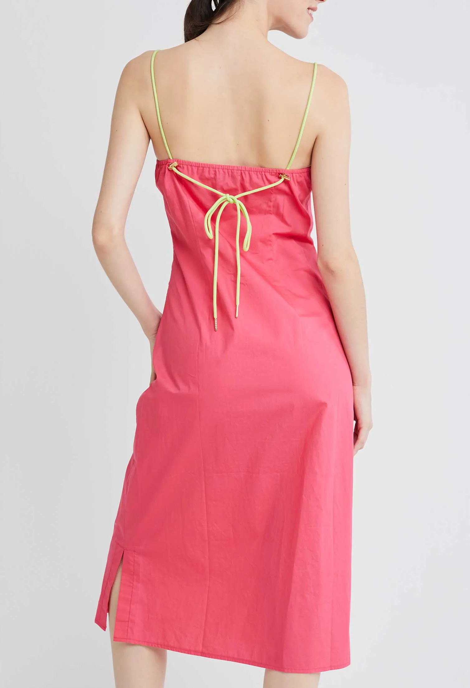 Multi Tie Stop-Notch Slip Dress